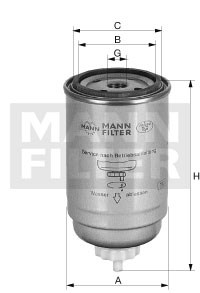 WK82 Фильтр топливный Mann filter - фото 12860