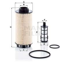 PU8010-2X Фильтр топливный безметаллический Mann filter - фото 9439