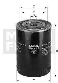 W87 Фильтр масляный Mann filter - фото 9758