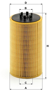 HU1390X Масляный фильтр безметаллический  Mann filter
