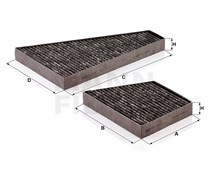 CUK35000-2 Салонный фильтр с активированным углем Mann filter CUK350002